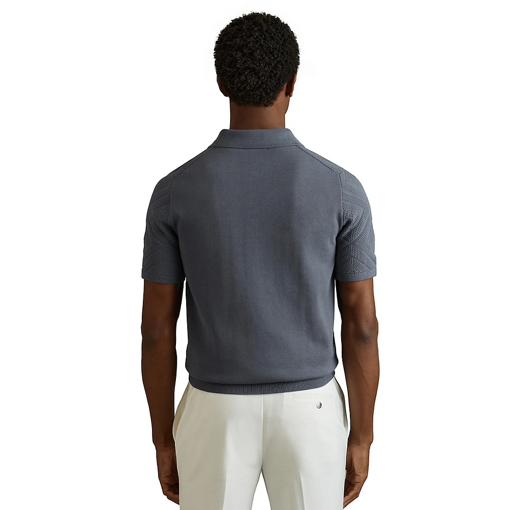 Lupton Pointelle Polo Shirt