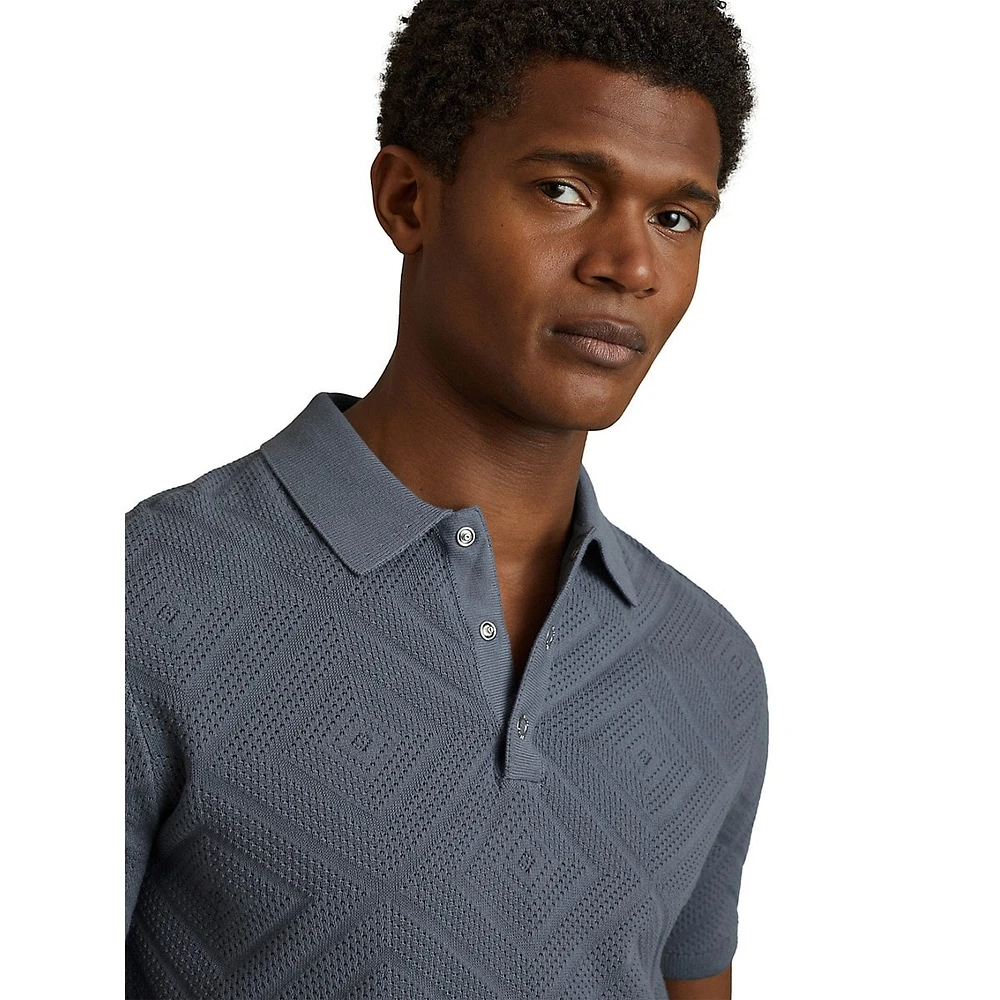 Lupton Pointelle Polo Shirt