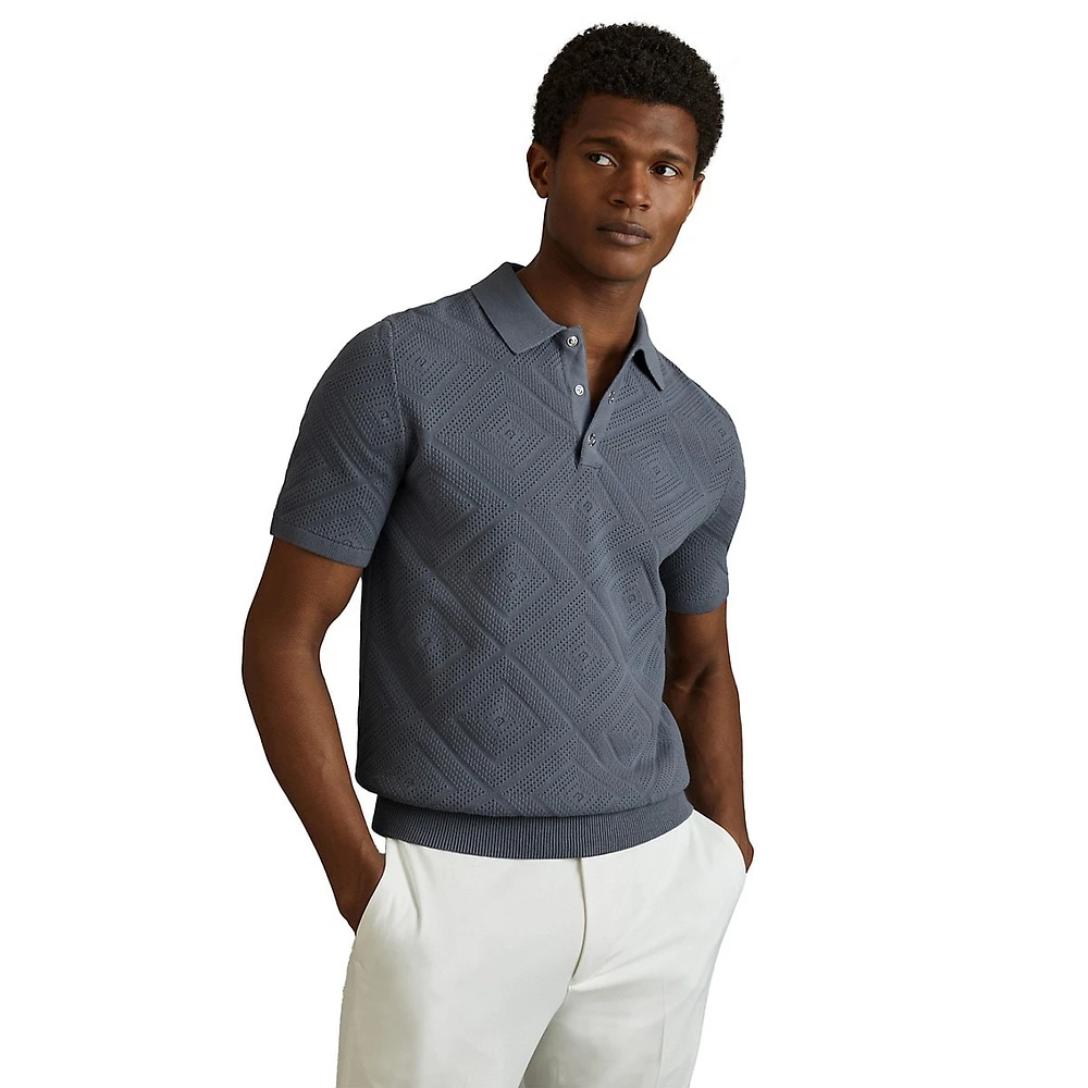 Lupton Pointelle Polo Shirt