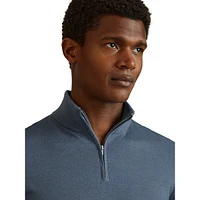 Blackhall Merino Wool Funnelneck Half-Zip Sweater