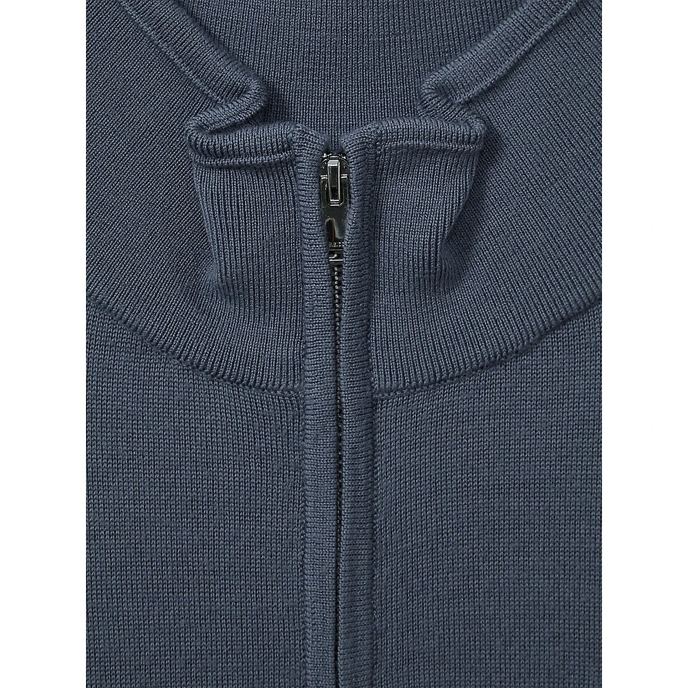 Blackhall Merino Wool Funnelneck Half-Zip Sweater