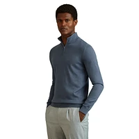 Blackhall Merino Wool Funnelneck Half-Zip Sweater