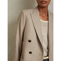 Harriet Double-Breasted Wool-Blend Blazer