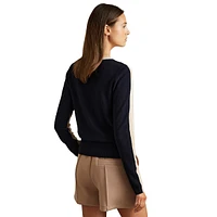 Annie Colourblock Wool-Blend Sweater