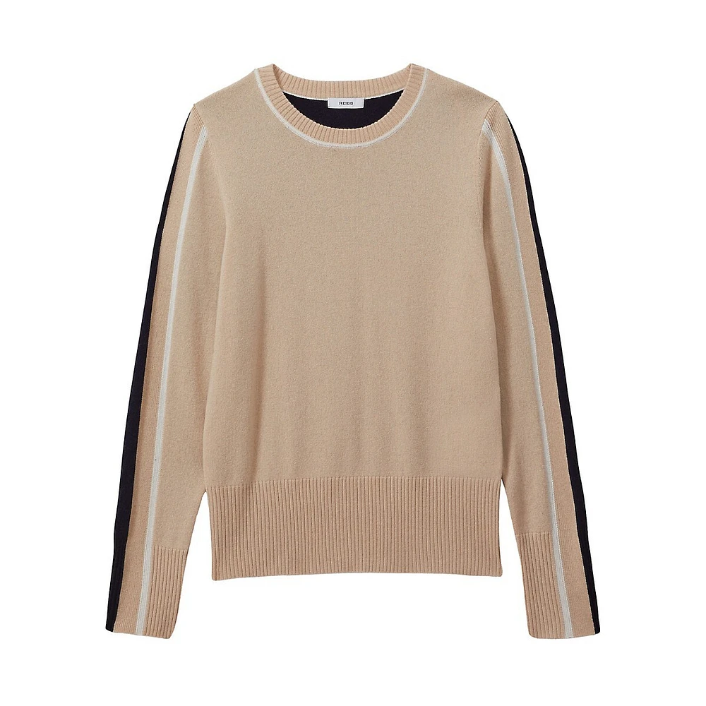 Annie Colourblock Wool-Blend Sweater