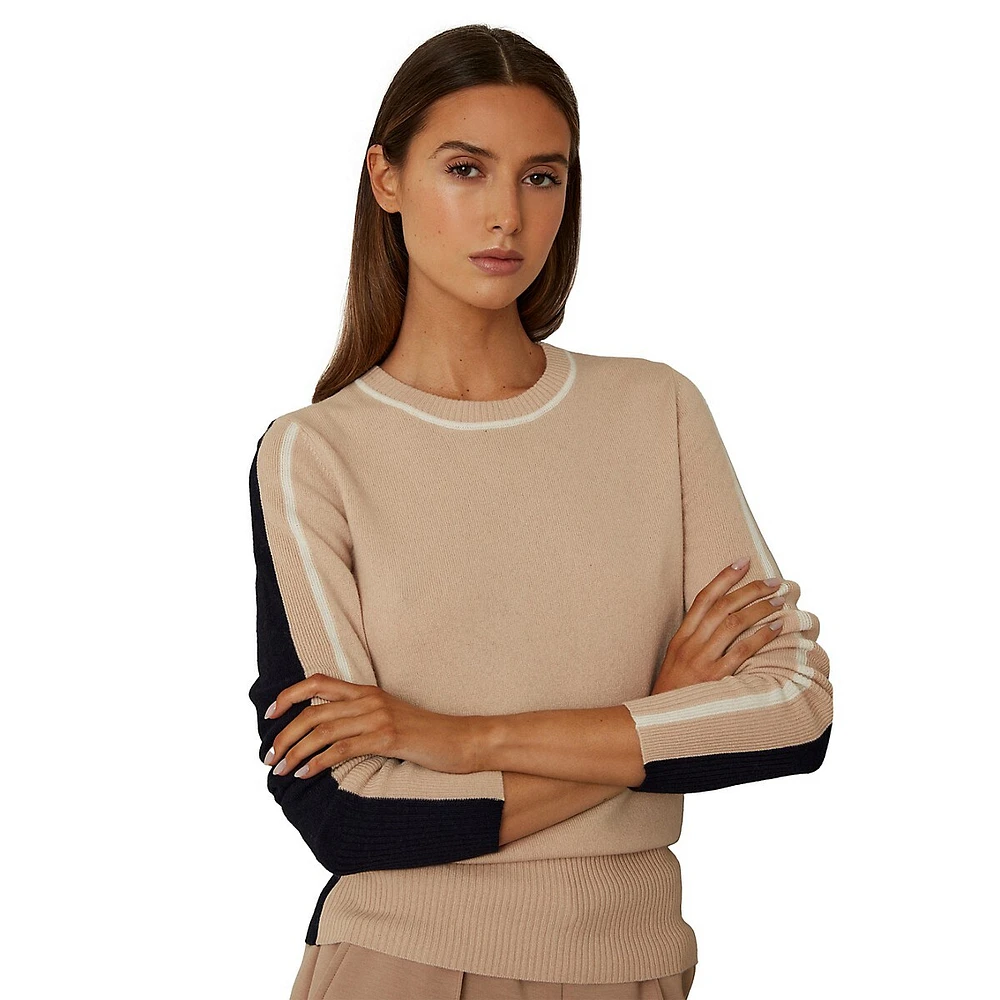 Annie Colourblock Wool-Blend Sweater