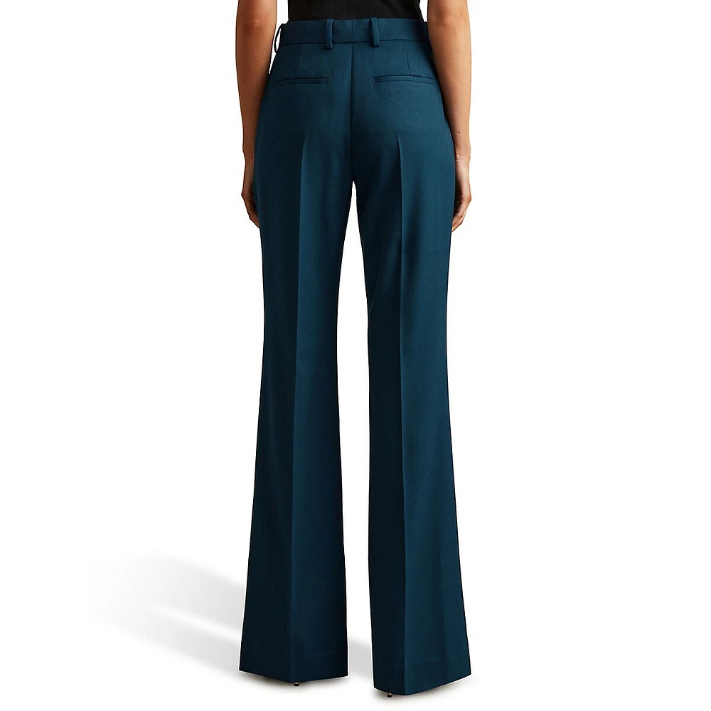 Jade Wide-Leg Wool-Blend Dress Pants