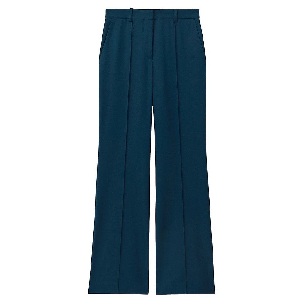 Jade Wide-Leg Wool-Blend Dress Pants