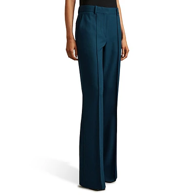 Jade Wide-Leg Wool-Blend Dress Pants