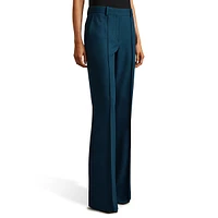 Jade Wide-Leg Wool-Blend Dress Pants