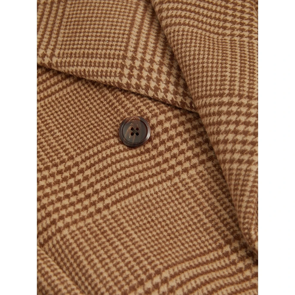 Rimini Double-Breasted Large Check Overcoat