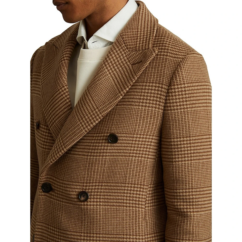 Manteau croisé à gros carreaux Rimini