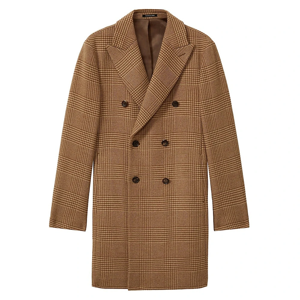 Rimini Double-Breasted Large Check Overcoat