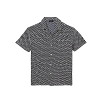 Jono Zig-Zag Textured Camp Shirt