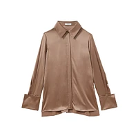 Hailey Silk Satin Shirt