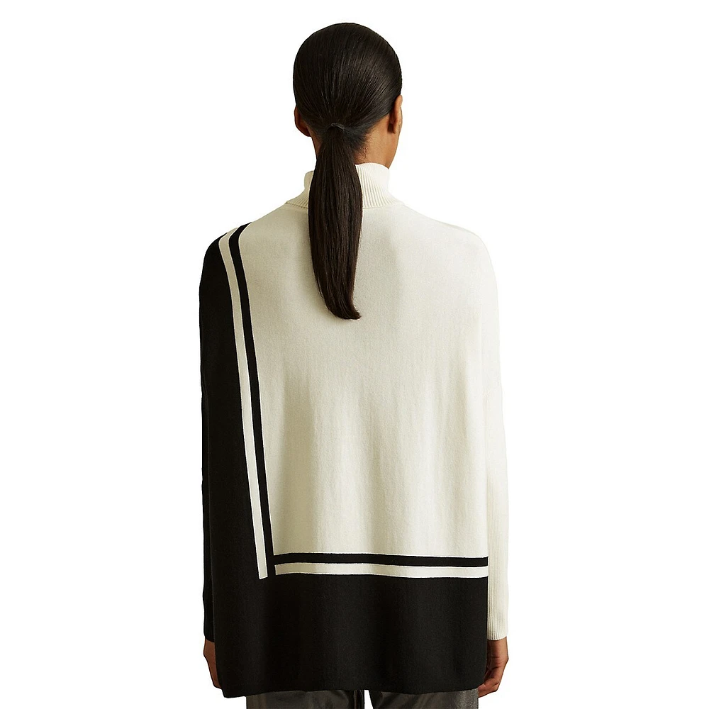 Sophia Colourblock Turtleneck Sweater