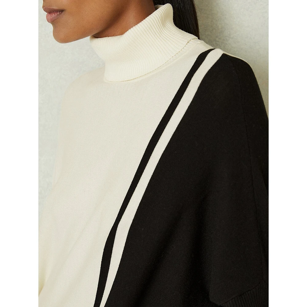 Sophia Colourblock Turtleneck Sweater