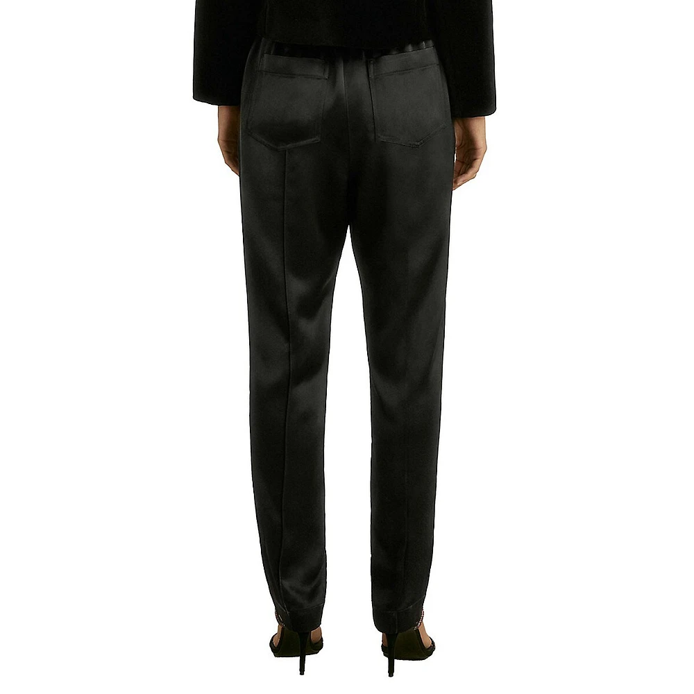 Elea Tapered Satin Pants