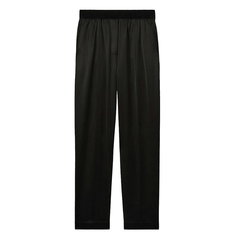 Elea Tapered Satin Pants