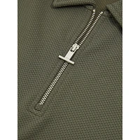 Albany Half-Zip Textured Polo Shirt