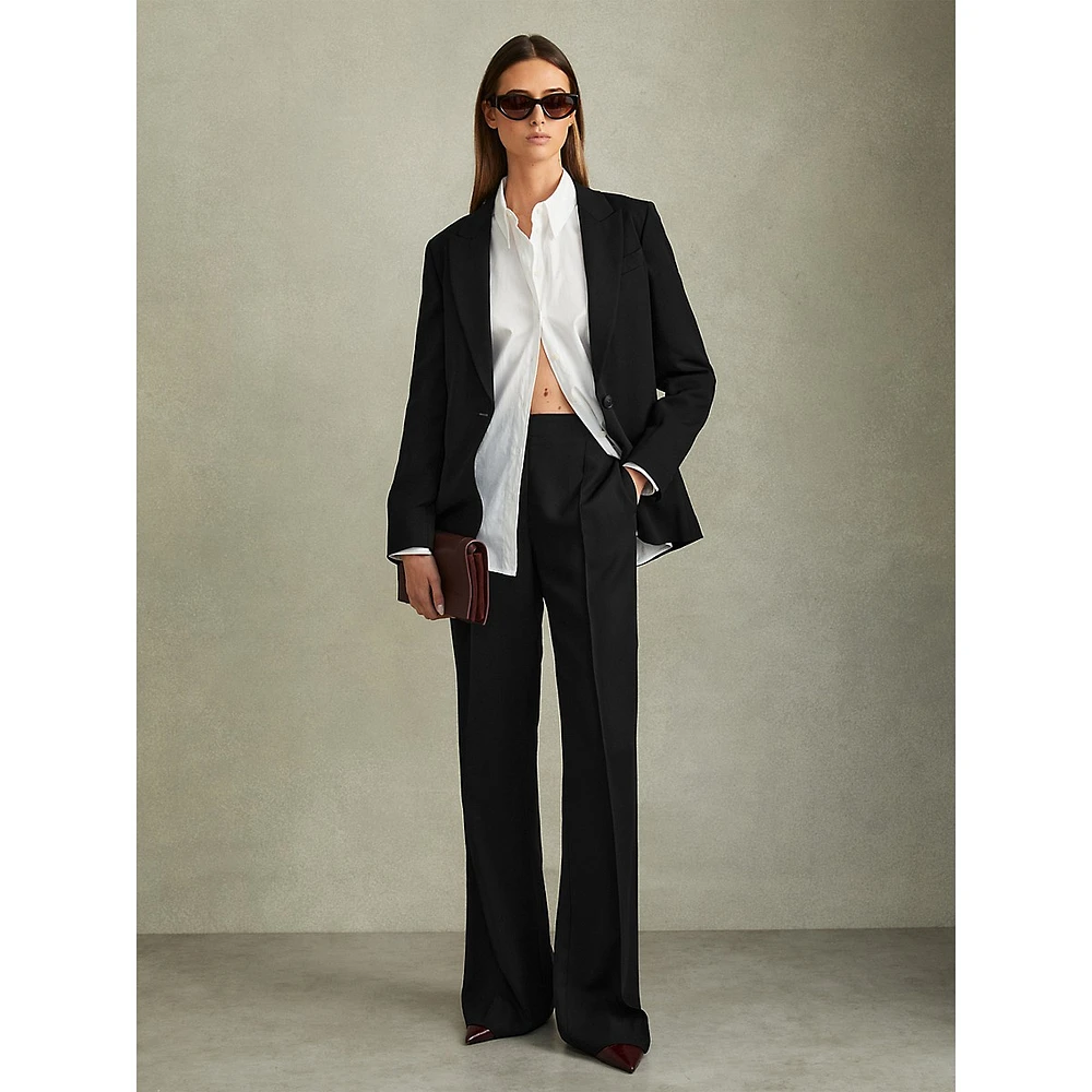 Tansey Wide-Leg Fluid Dress Pants