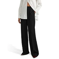 Tansey Wide-Leg Fluid Dress Pants