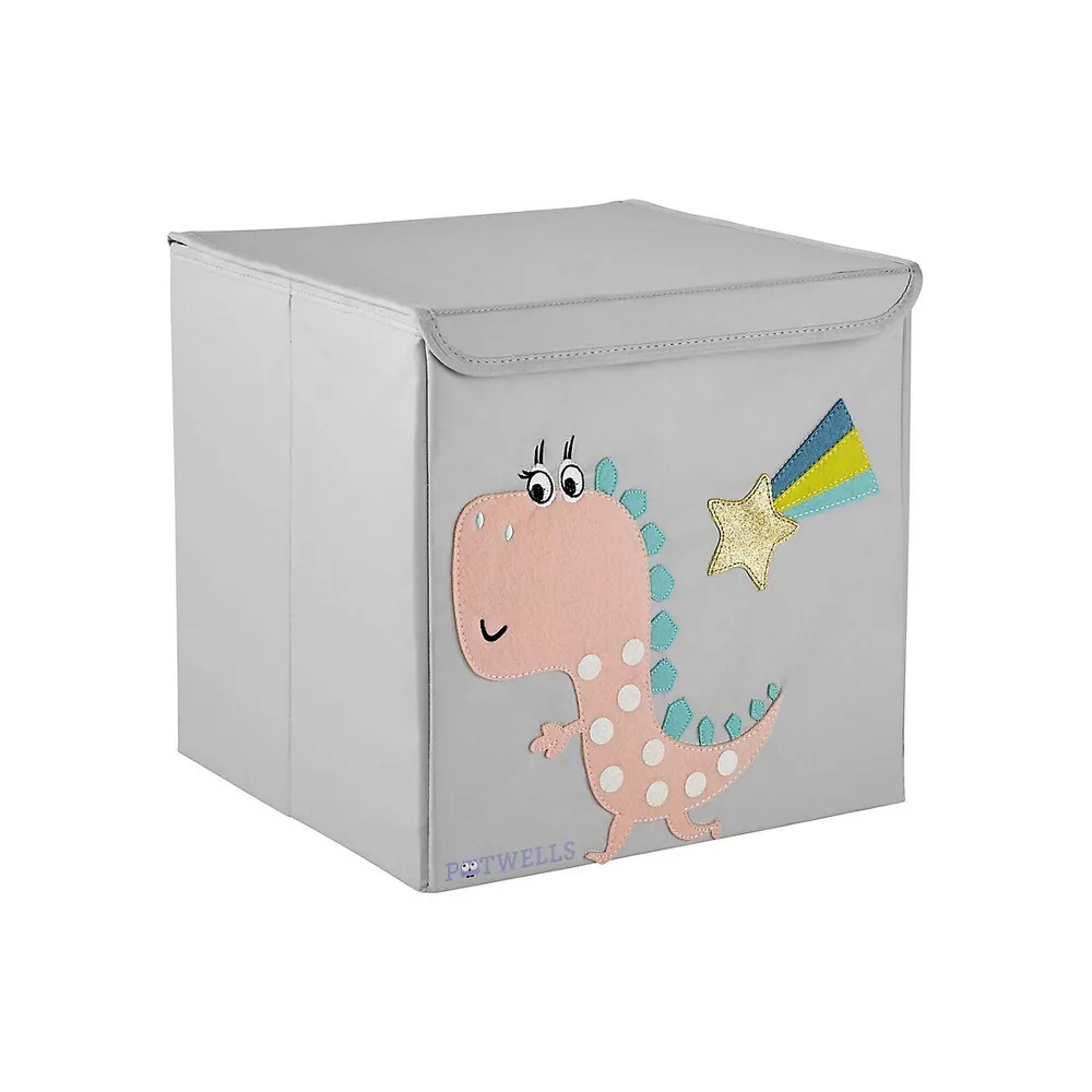 Potwells Cube de rangement pour les jouets d'enfant avec couvercle, orné  d'un personnage