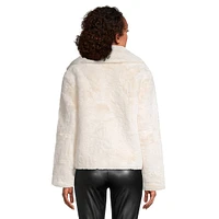 Faux Fur Notch-Lapel Short Coat