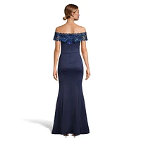 Robe trompette à épaules dénudées Dahlia