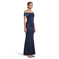Robe trompette à épaules dénudées Dahlia