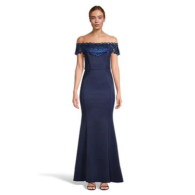 Robe trompette à épaules dénudées Dahlia