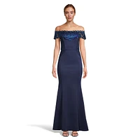 Robe trompette à épaules dénudées Dahlia