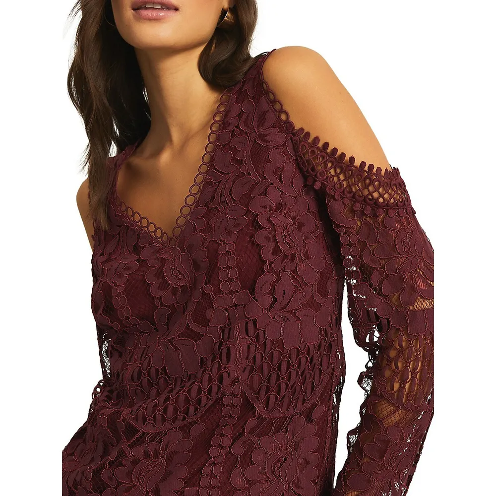 Cold-Shoulder Lace Top