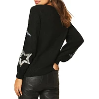 Sequin Star Appliqué Sweater