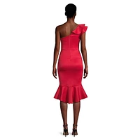 FX Lenia One-Shoulder Cocktail Dress