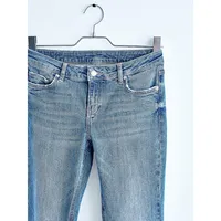 Low-Rise Back-Split Flare Jeans