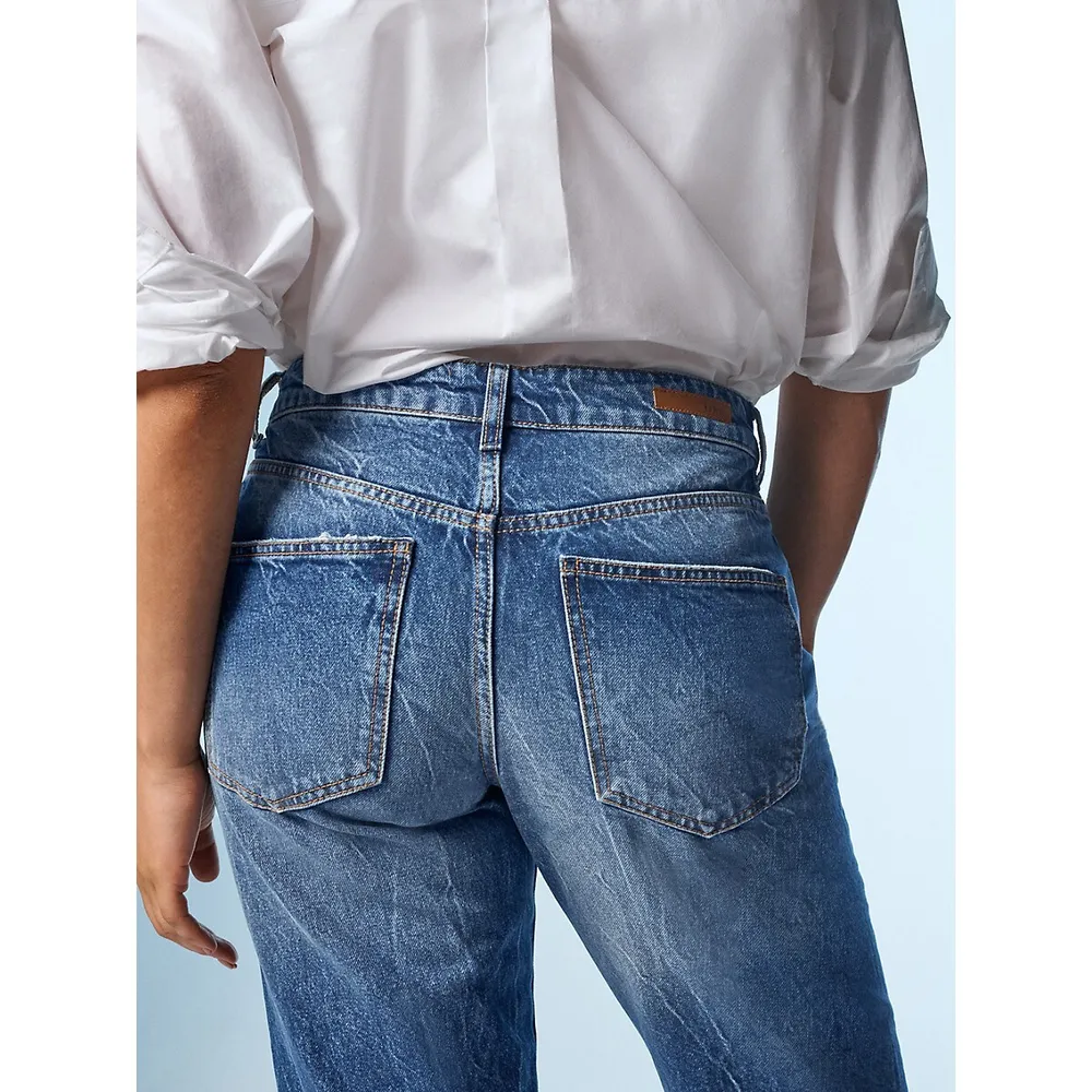 Relaxed-Fit Twisted Seam Mom Jeans