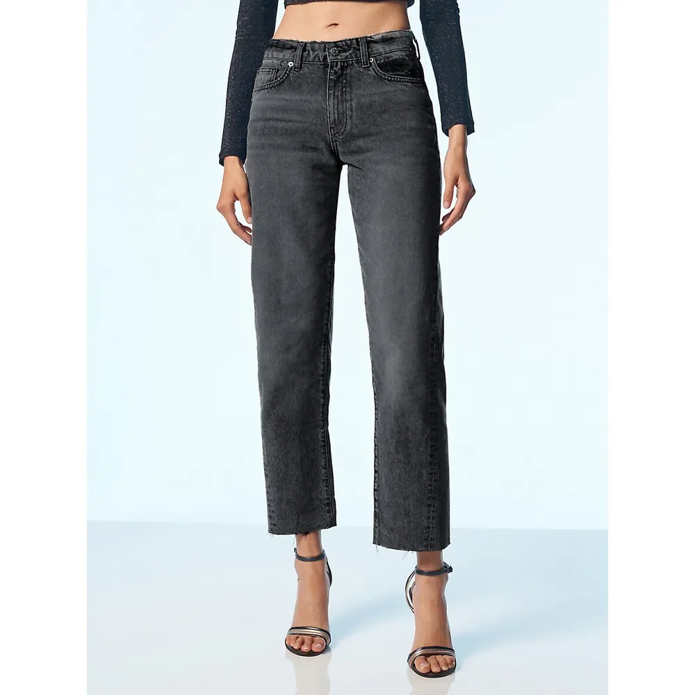 Relaxed-Fit Twisted Seam Mom Jeans