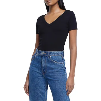 Fitted V-Neck T-Shirt