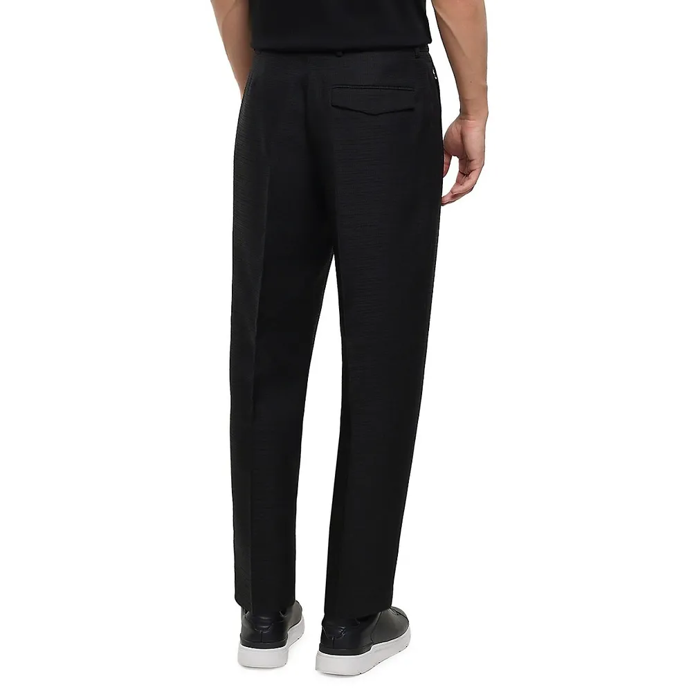 Textured Zip-Pocket Pants