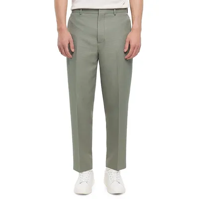 Textured Zip-Pocket Pants