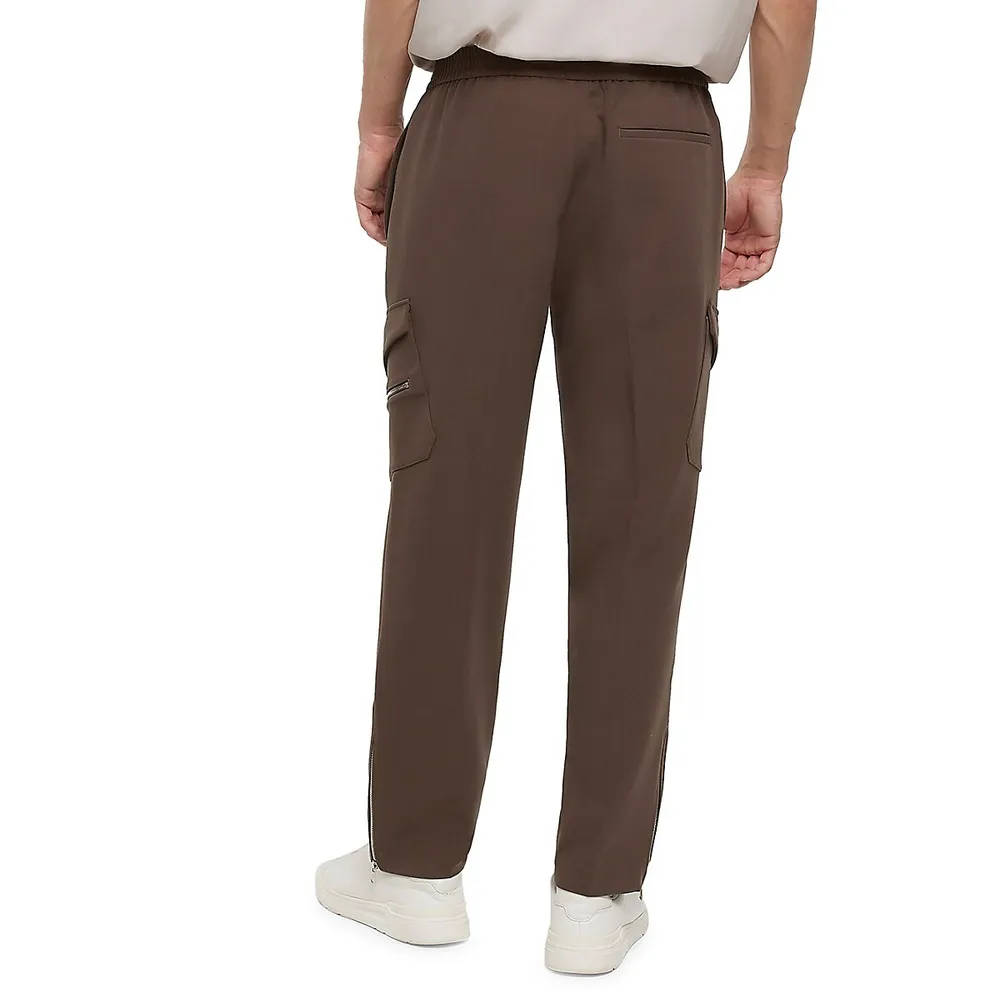 Pull-On Ponte Cargo Pants