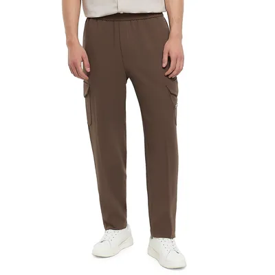 Pull-On Ponte Cargo Pants
