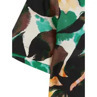 Floral Leaf-Print Shirt