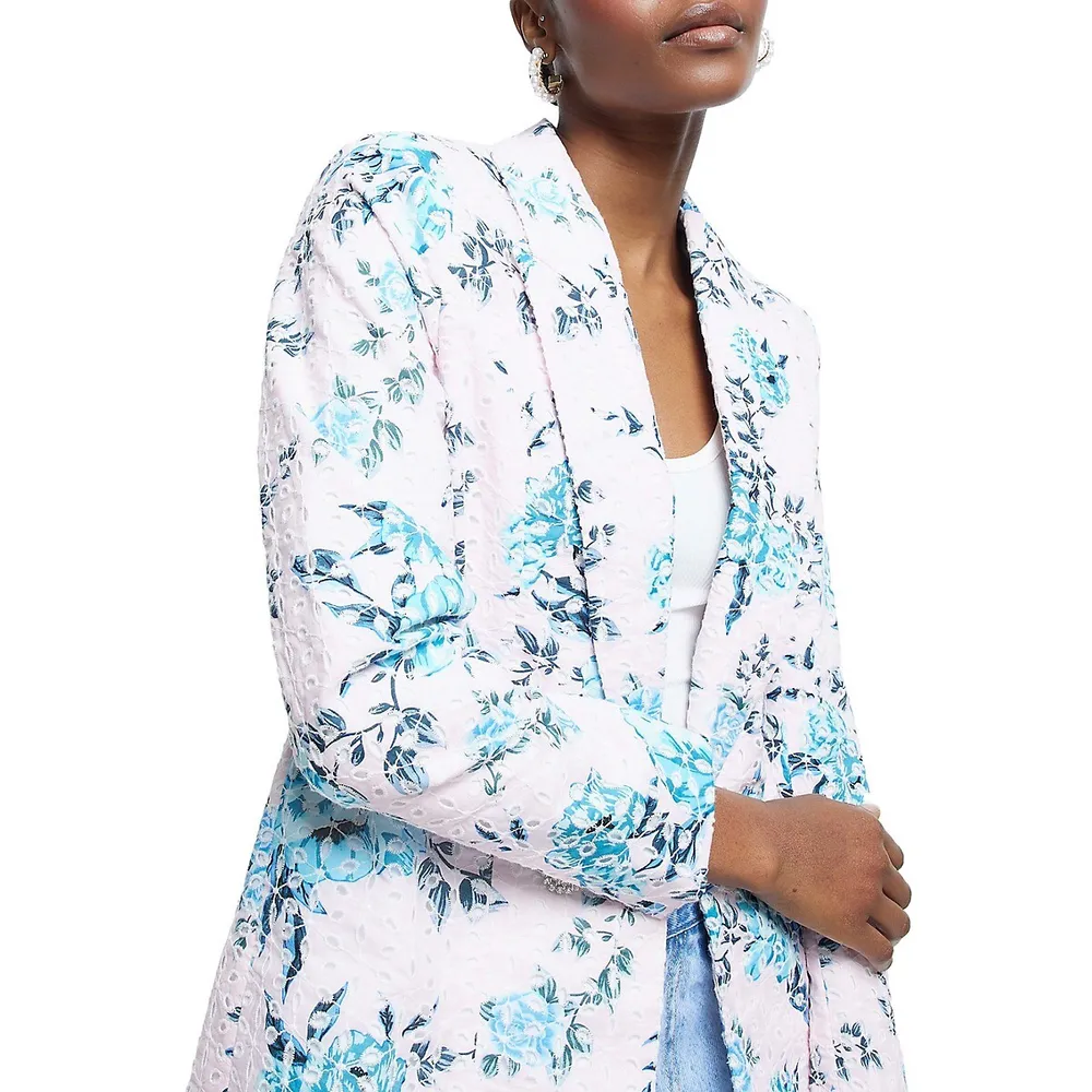 Floral Longline Blazer