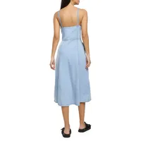Corset-Style Denim Dress