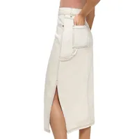 Denim Carpenter Midi Skirt