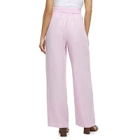 Pantalon habillé à taille haute et jambes larges