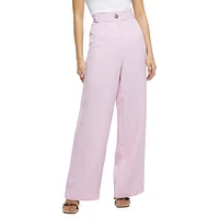 Pantalon habillé à taille haute et jambes larges