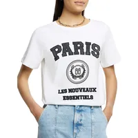 Paris Emblem Appliqué T-Shirt